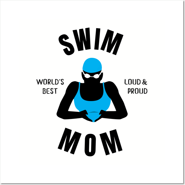 Worlds Best Swim Mom Swim Mom Gift Wall Art by atomguy